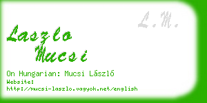 laszlo mucsi business card