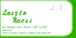 laszlo mucsi business card